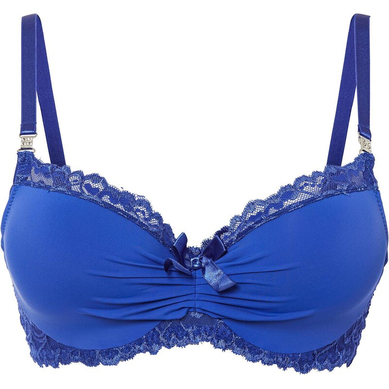 bonprix Vystužená podprsenka s recyklovaným polyamidom, farba modrá 45252358