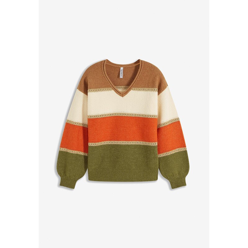 bonprix Pletený pulóver, farba hnedá 48958495