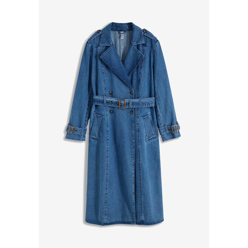 bonprix Trenčkot denim, farba modrá 48958631