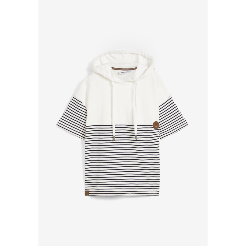 bonprix Mikina s kapucňou, farba biela 49697387