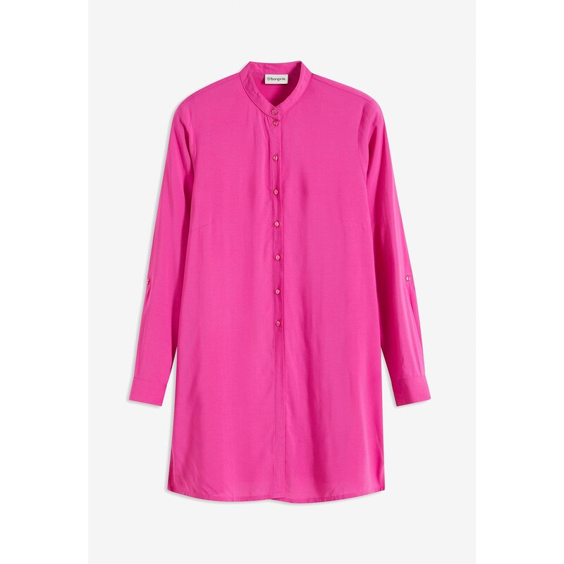bonprix Dlhá blúzka z viskózy, farba ružová 62741380
