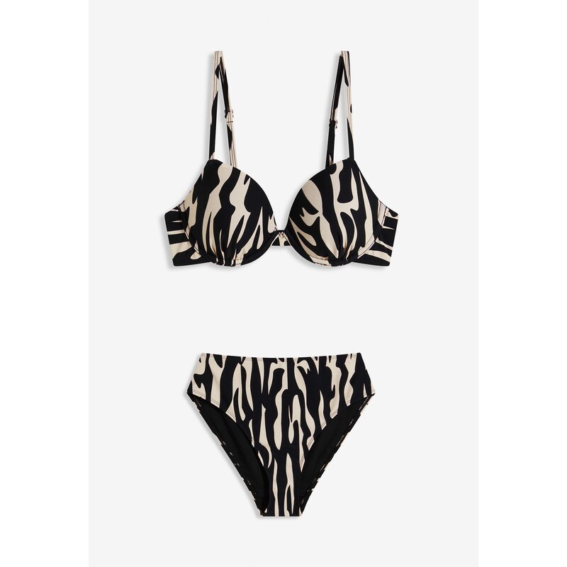 bonprix Bikiny s kosticami (2-dielne), farba čierna 63703892