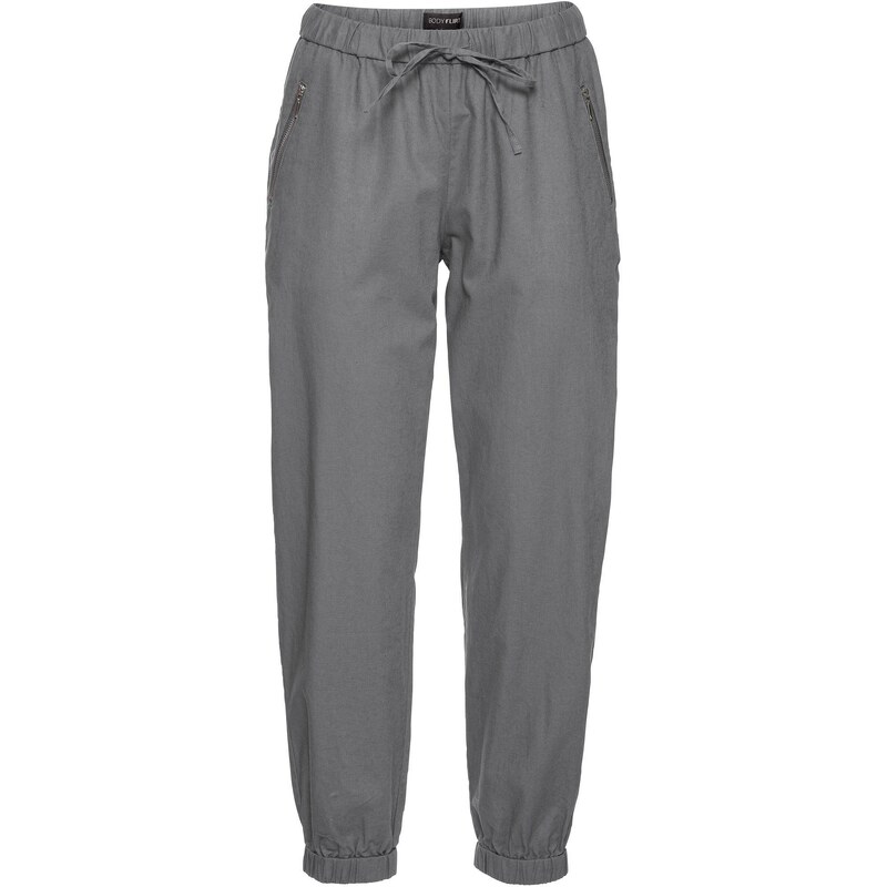 bonprix 7/8-ové nohavice zo vzdušného pláteného mixu, farba šedá 44741919