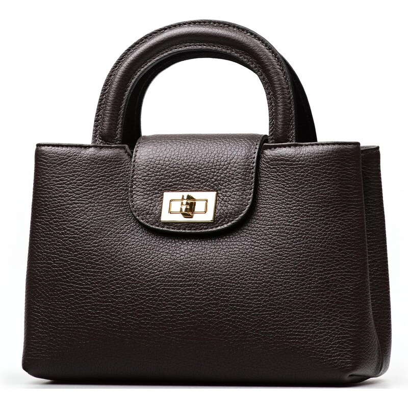 Blaire Kožená kabelka Azalea tmavo hnedá 67784346