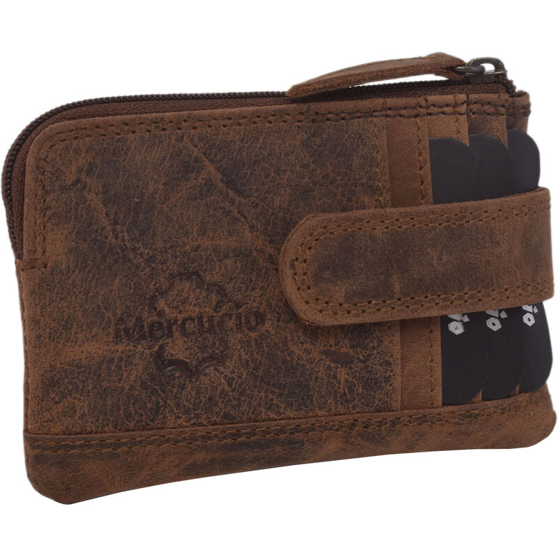 Kožená kľúčenka MERCUCIO tmavý tan 2511497 67787039