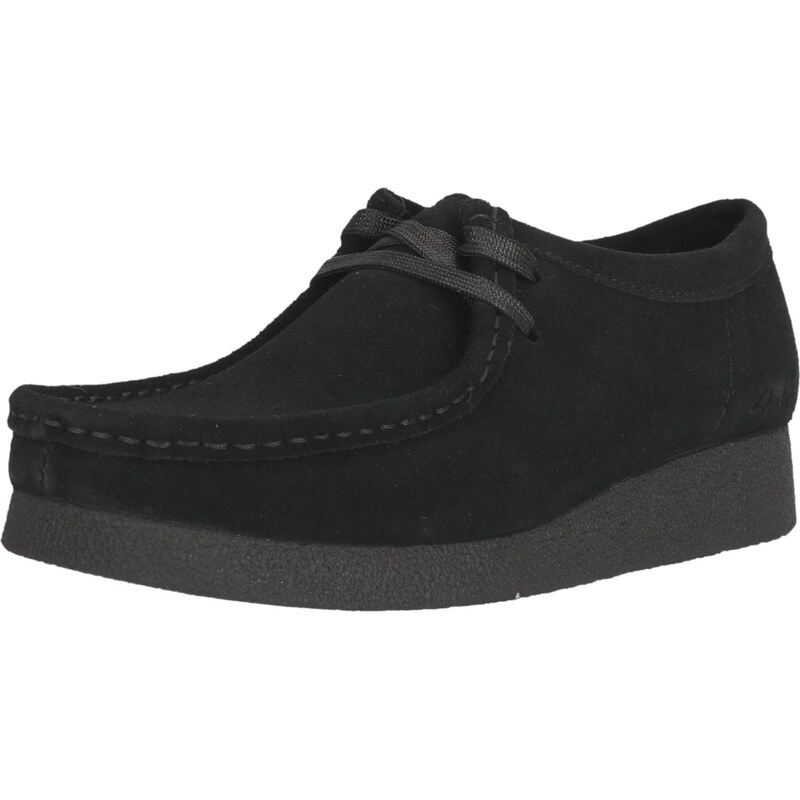 CLARKS Šnurovacie topánky Wallabee čierna 67790201