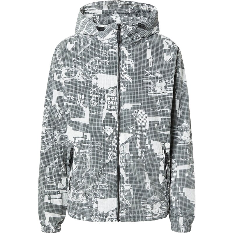 Iriedaily Prechodná bunda Artisaner sivá / biela 67790358