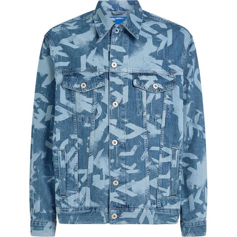KARL LAGERFELD JEANS Prechodná bunda modrá denim / svetlomodrá 67790419