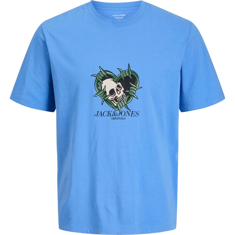 Jack & Jones Junior Tričko JORCATSKILLS SKULL nebielená / kráľovská 67790467