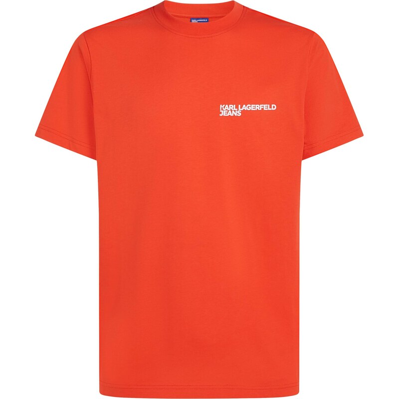 KARL LAGERFELD JEANS Tričko oranžovo červená / biela 67790407