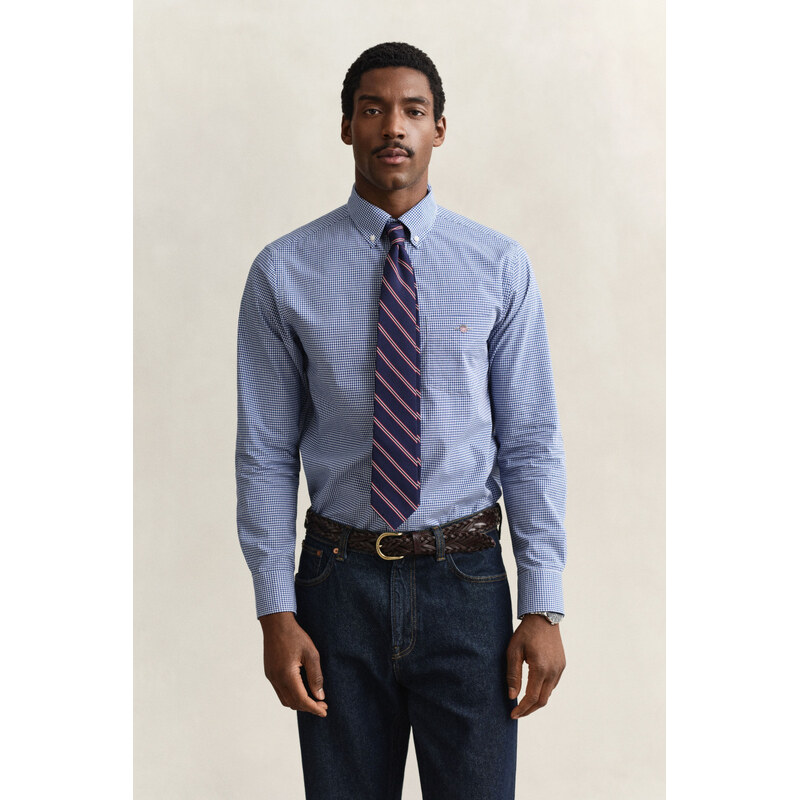 KOŠEĽA GANT REG CLASSIC POPLIN GINGHAM SHIRT COLLEGE BLUE 67313128