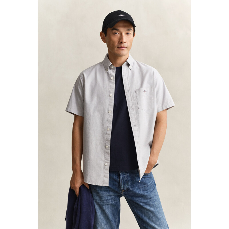 KOŠEĽA GANT REG CLASSIC OXFORD SS SHIRT LIGHT PUTTY 67313131
