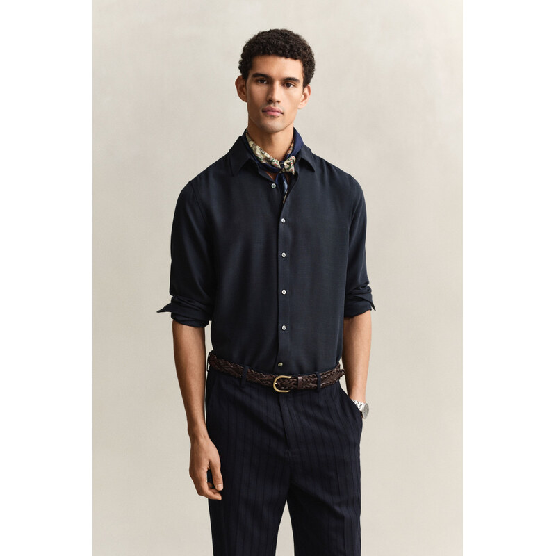 KOŠEĽA GANT REG LYOCELL SHIRT EVENING BLUE 67313162