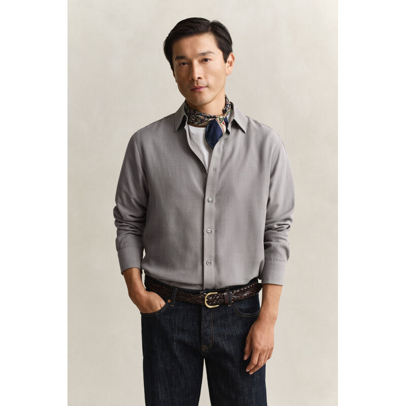 KOŠEĽA GANT REG LYOCELL SHIRT LIGHT PUTTY 67313163