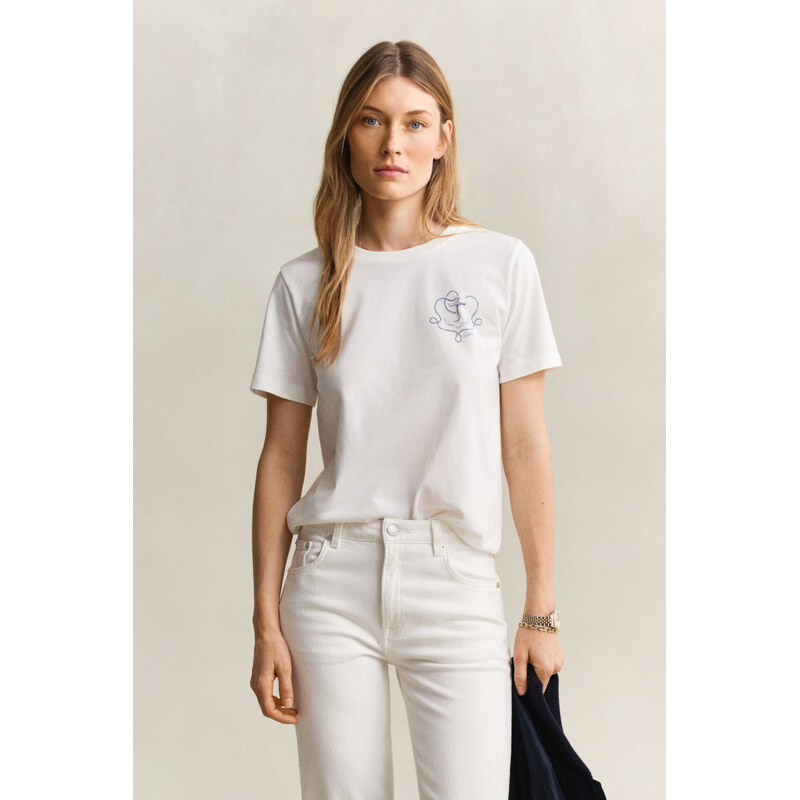 TRIČKO GANT GRAPHIC PRINT SS T-SHIRT EGGSHELL 67768210