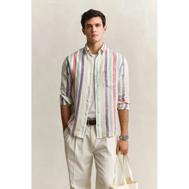 KOŠEĽA GANT REG MULTISTRIPE LINEN SHIRT MULTICOLOR 67768204