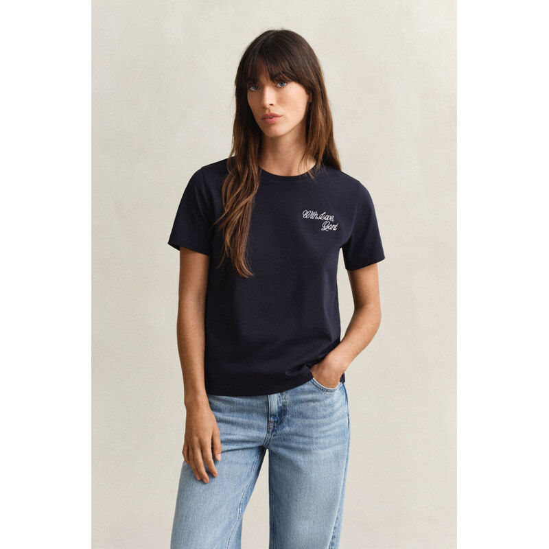 TRIČKO GANT GRAPHIC PRINT SS T-SHIRT EVENING BLUE 67768211