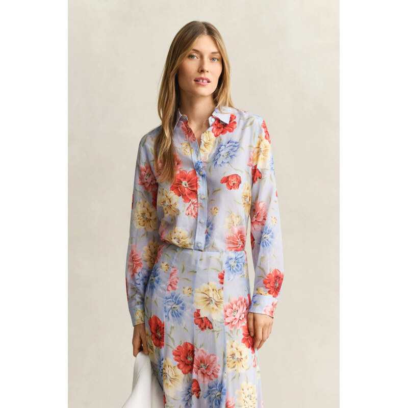 KOŠEĽA GANT REG FLORAL PRINT CTN SILK LS SHIRT LIGHT BLUE 67768215