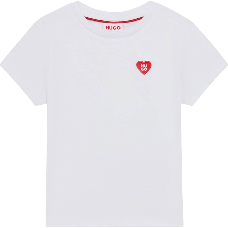 HUGO Tričko červená / biela 67790558