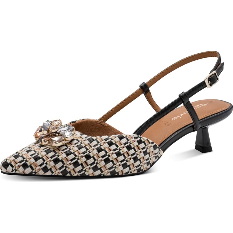 Tamaris Lodičky s otvorenou pätou béžová / kapučíno / čierna 67790647