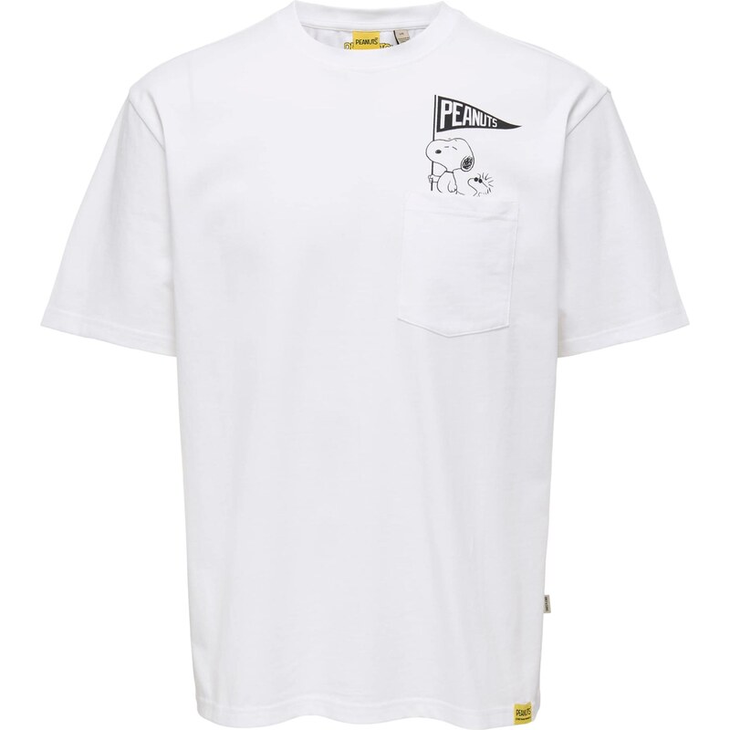 Only & Sons Tričko ONSPEANUTS čierna / biela 67790650