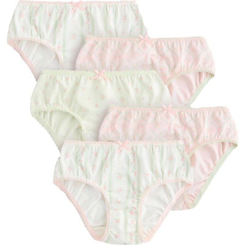 Next Nohavičky pastelovo zelená / pastelovo ružová / biela 67790657