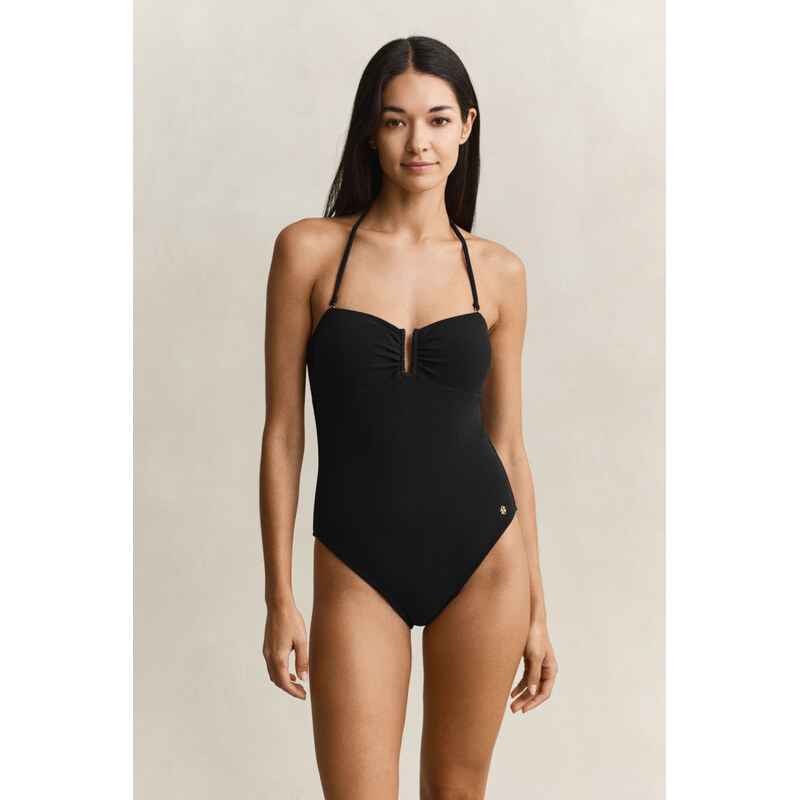PLAVKY GANT CRINKLE SWIMSUIT BLACK 67768231