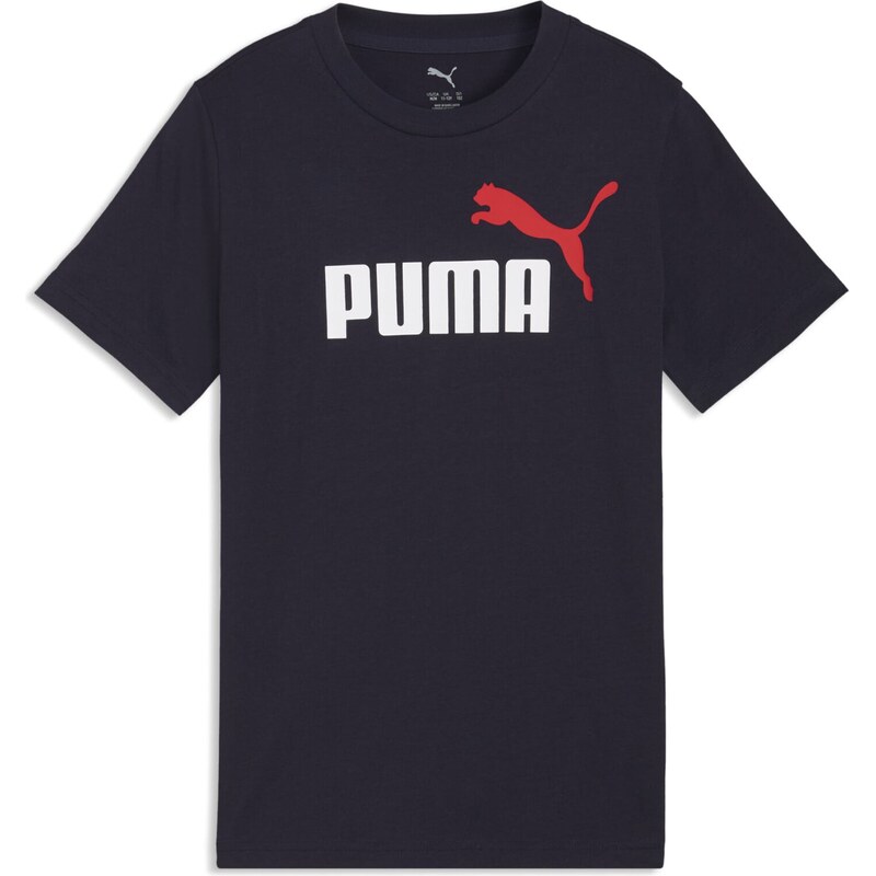 PUMA Tričko Essentials No.1 námornícka modrá / tmavočervená / biela 67790696