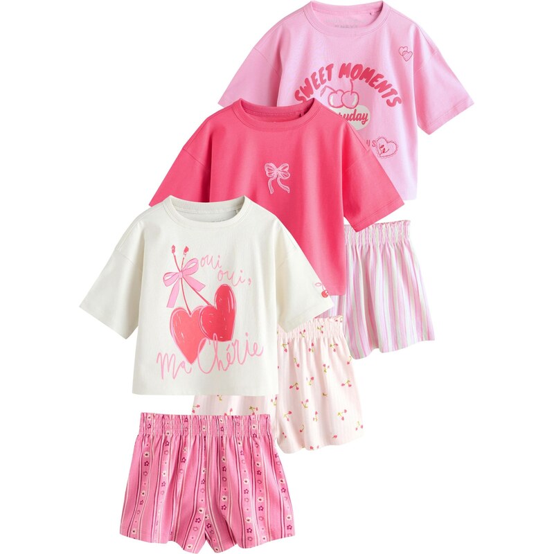 Next Pyžamo ružová / ružová / purpurová / svetločervená / biela 67791947