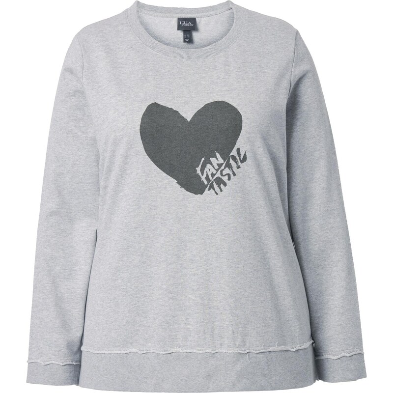 Ulla Popken Mikina svetlosivá / sivá melírovaná 67792039