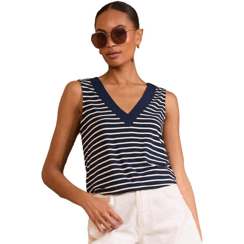 love & roses Top námornícka modrá / biela 67792435