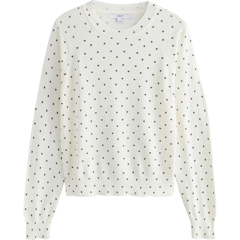 Next Sveter tmavohnedá / prírodná biela 67792472