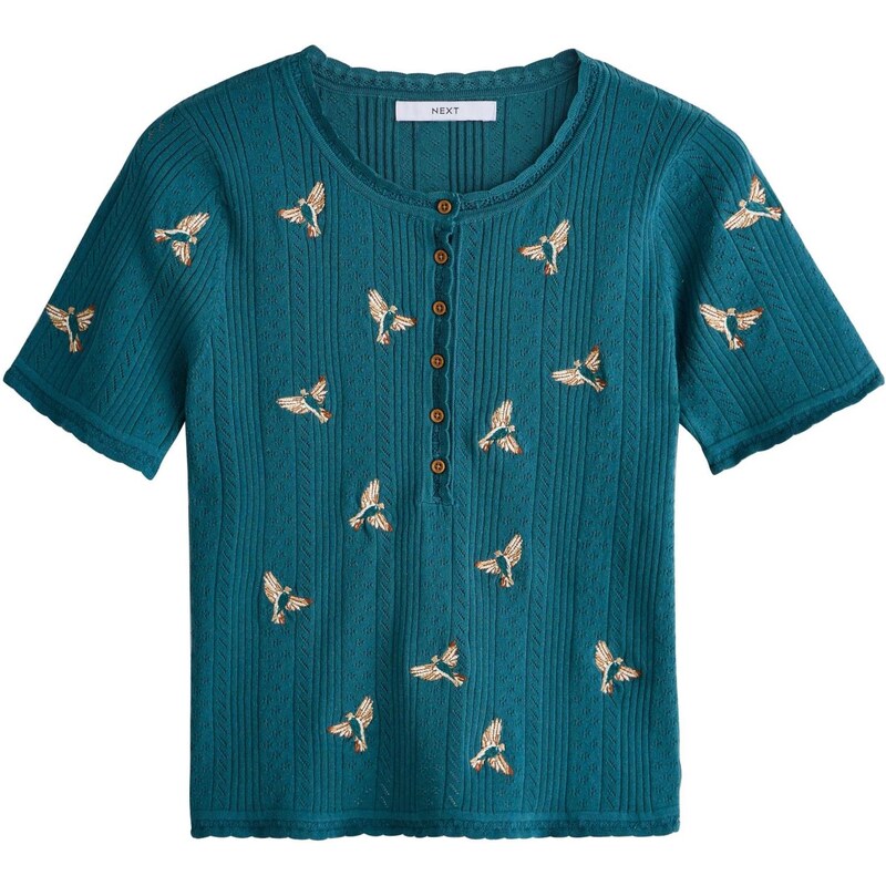 Next Sveter námornícka modrá / hnedá / biela 67792485