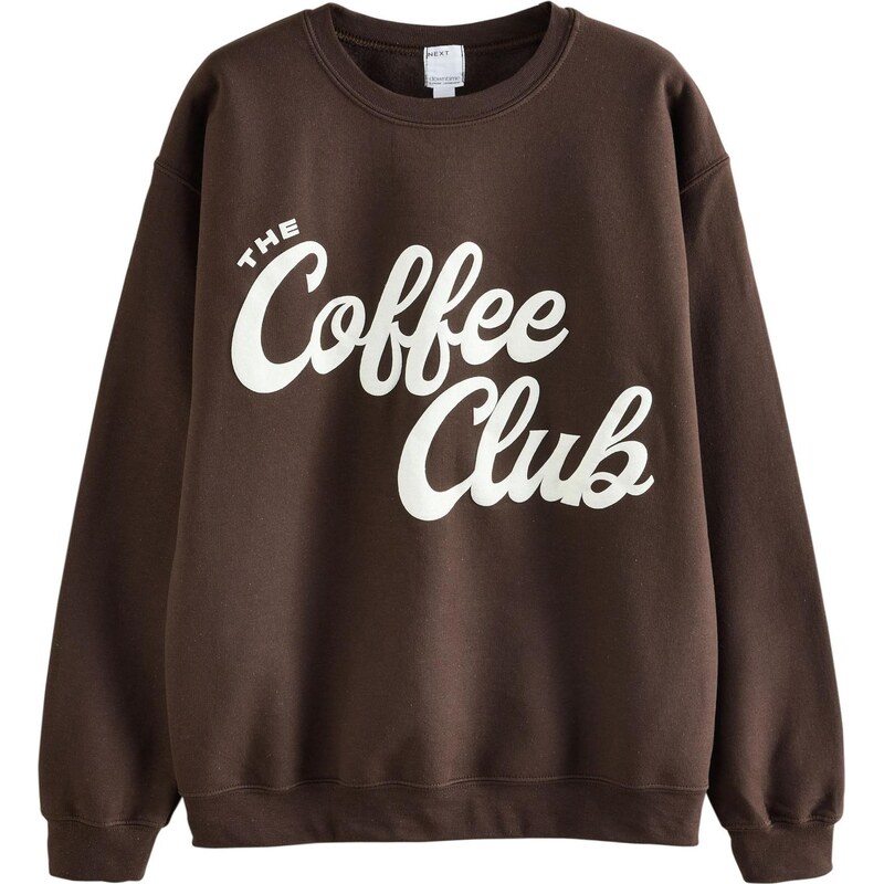 Next Mikina hnedá / biela 67792460