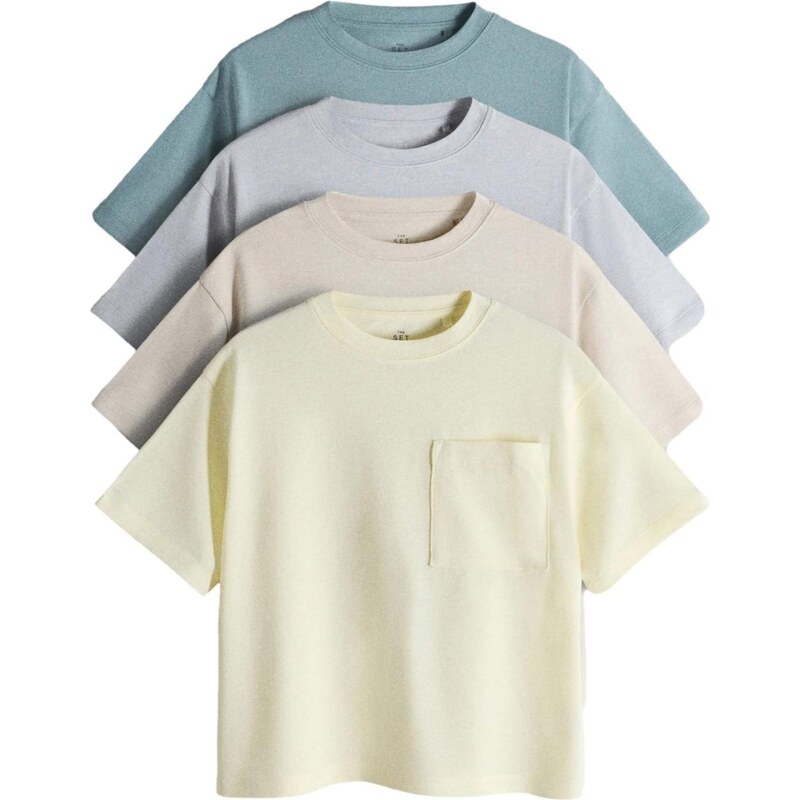 The Set Tričko béžová / modrozelená / svetlomodrá / pastelovo žltá 67792557