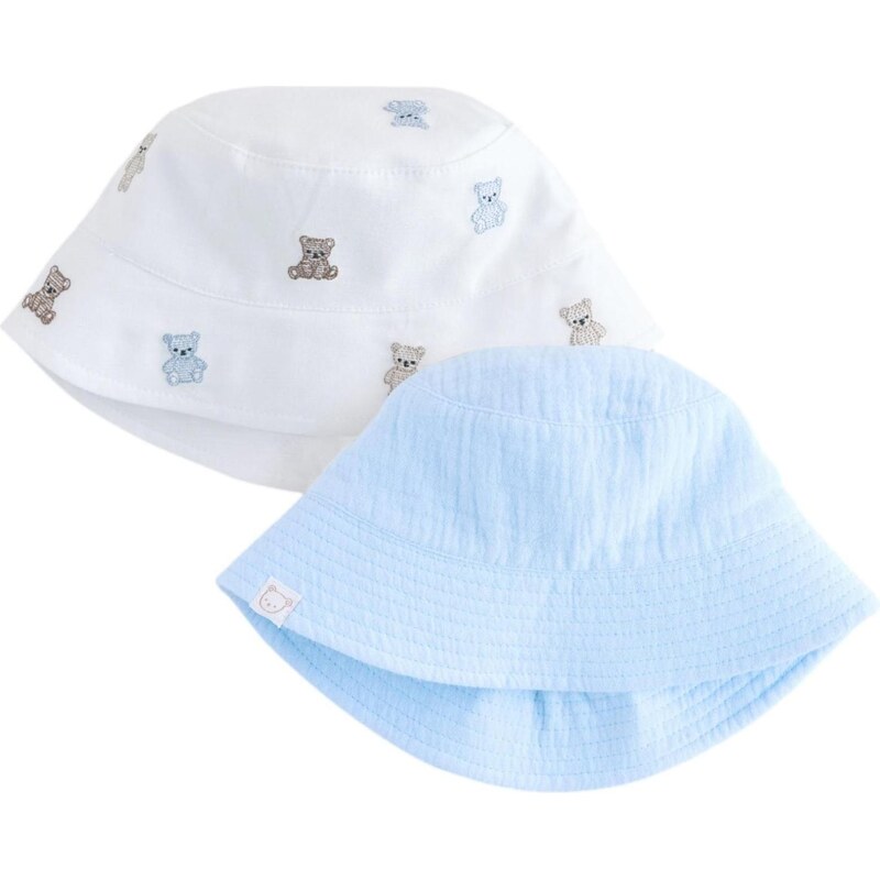 Next Klobúk svetlomodrá / čokoládová / biela 67792529