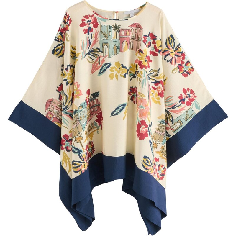 Next Pelerína krémová / tmavomodrá / žltá / červená 67792551