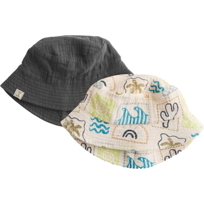 Next Klobúk modrá / sivobéžová / tmavosivá / svetlozelená 67792576