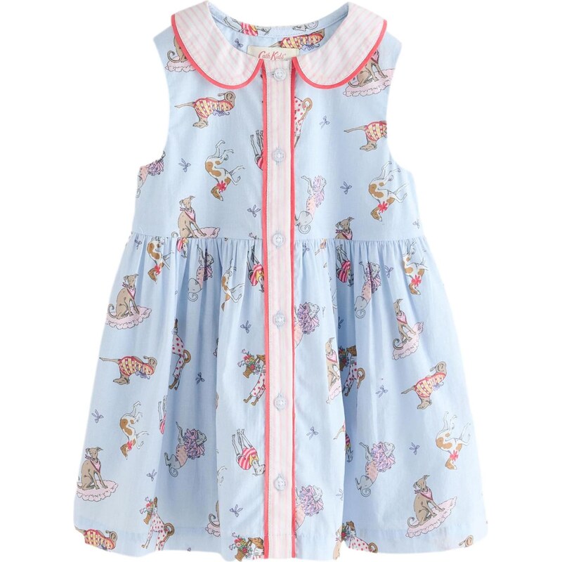 Next Šaty Cath Kidston tmavobéžová / svetlomodrá / svetločervená / 67792597