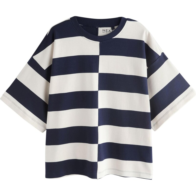 Next Tričko námornícka modrá / biela 67792592