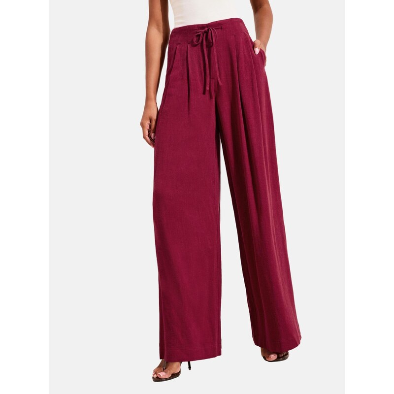 Friends Like These Plisované nohavice burgundská 67792607