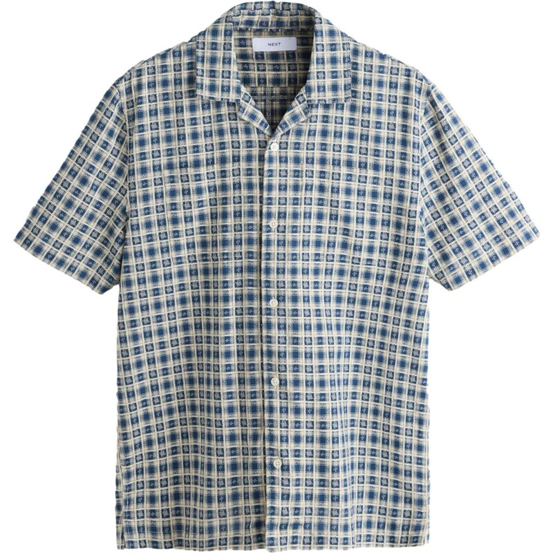 Next Košeľa slonová kosť / tmavomodrá 67792648