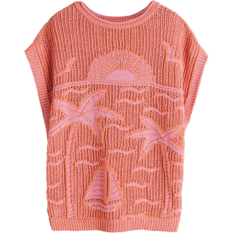 Next Sveter oranžová / ružová 67792739