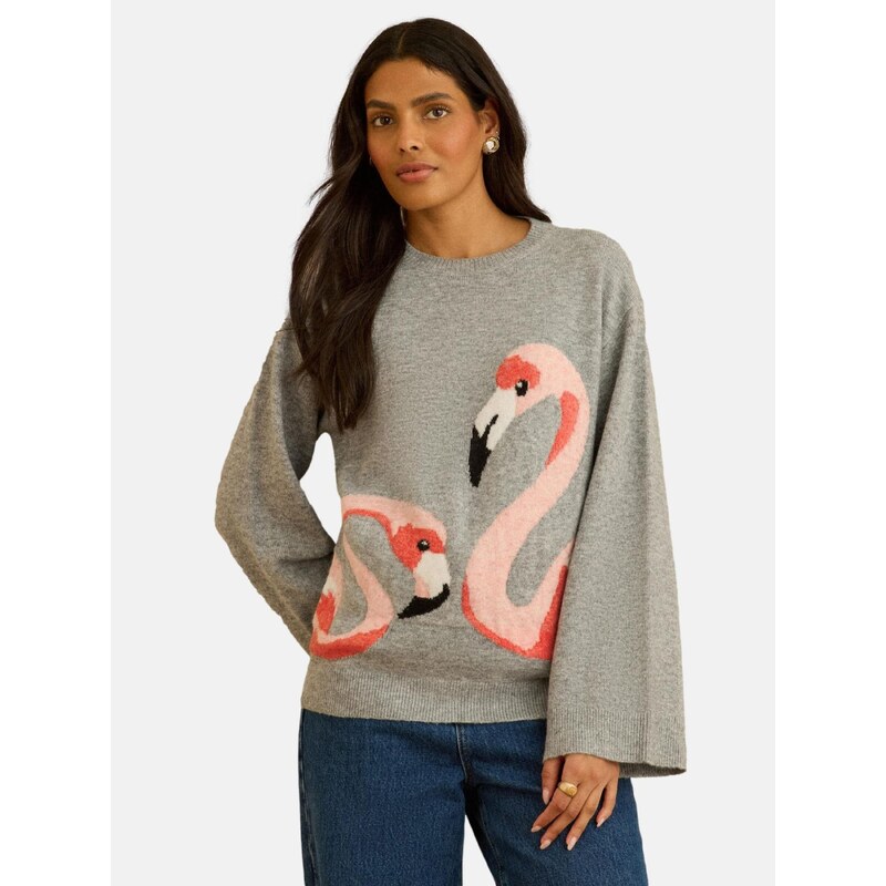 love & roses Sveter sivá / marhuľová / homárová / čierna 67792769