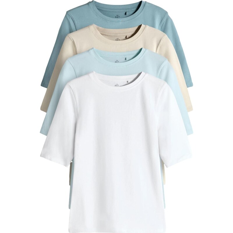 The Set Tričko krémová / modrozelená / svetlomodrá / biela 67792764