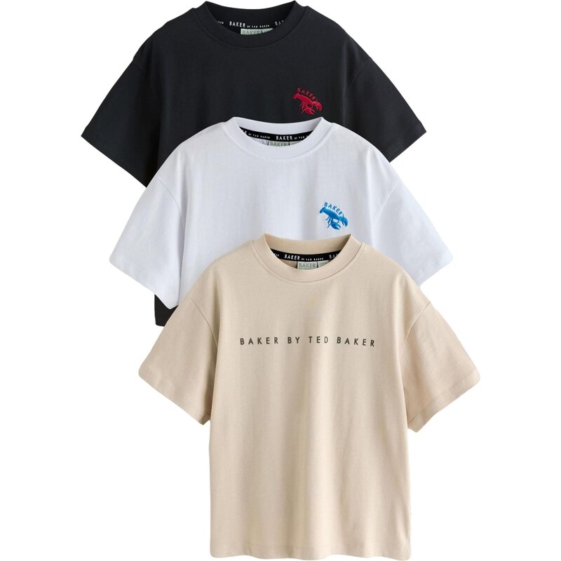 Baker by Ted Baker Tričko sivobéžová / červená / čierna / biela 67792762