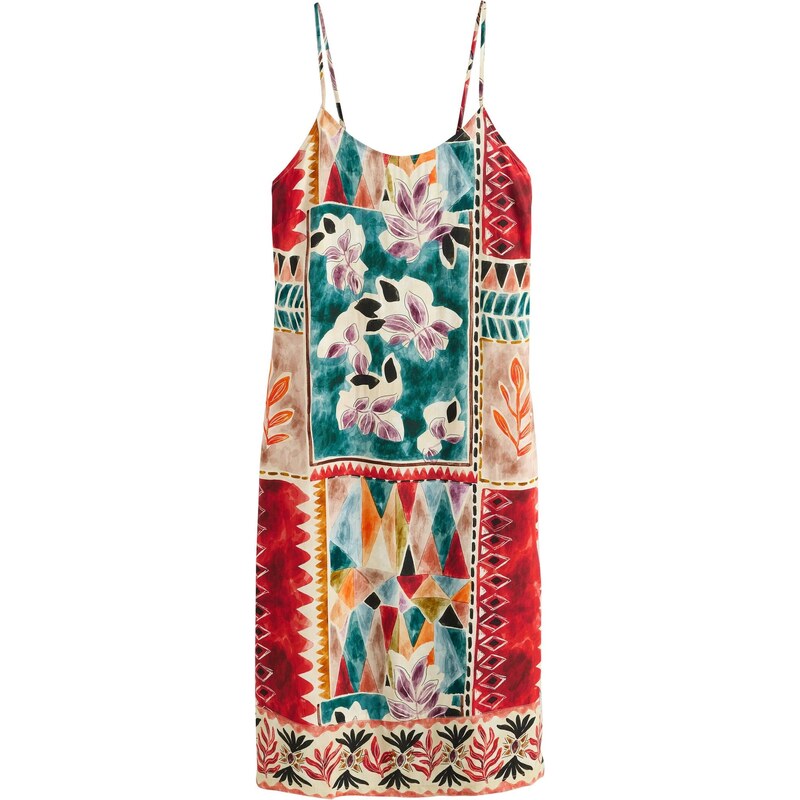 Next Negližé tmavobéžová / smaragdová / oranžová / červená 67792846