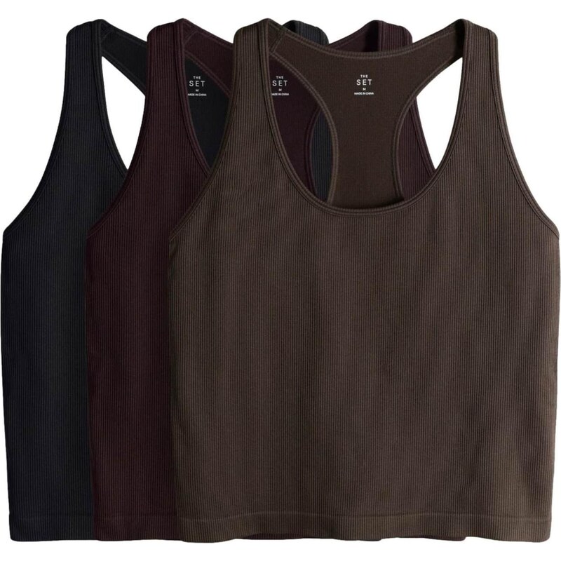 The Set Top Active čokoládová / olivová / čierna 67792850