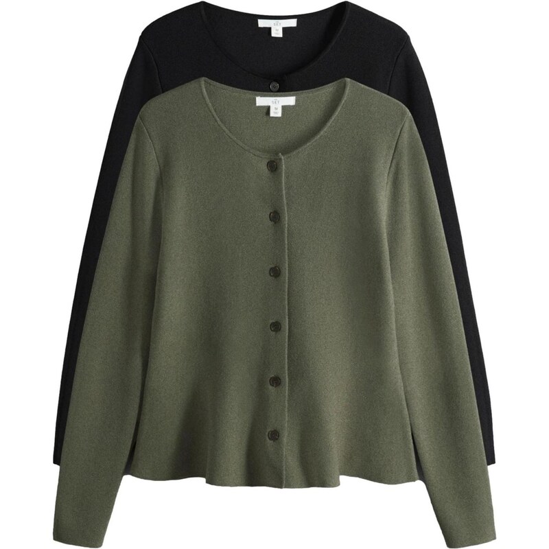 The Set Kardigán olivová / čierna 67793136