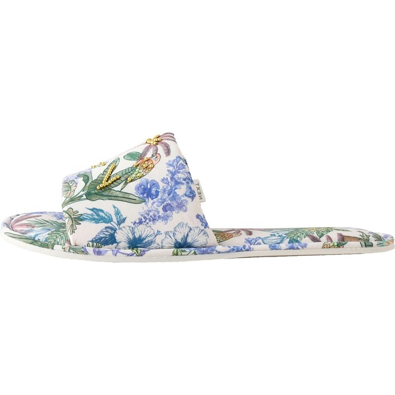 Next Papuče modrá / zelená / biela 67793141